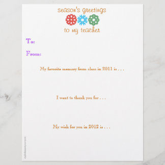 Lámina Nota de regalo para el maestro en vacaciones - 201