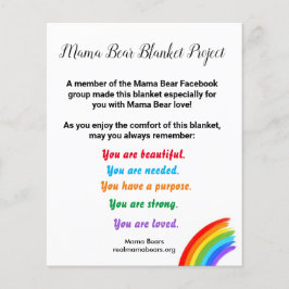 Lámina Nota del proyecto Mama Bear Blanket