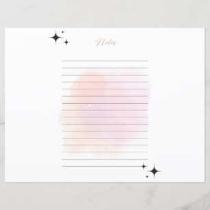 Lámina Notas en línea Rosa Gold imprimible