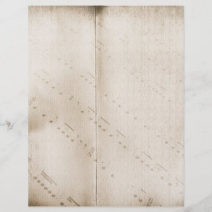 Lámina Notas musicales Grunge Letterhead