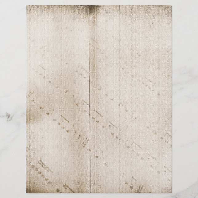 Lámina Notas musicales Grunge Letterhead (Anverso)