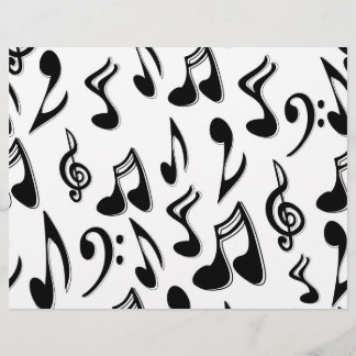 Lámina Notas musicales Papel de cuaderno
