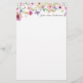 Lámina Notepaper floral personalizado