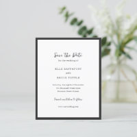 Nove simple boda moderna salva la fecha