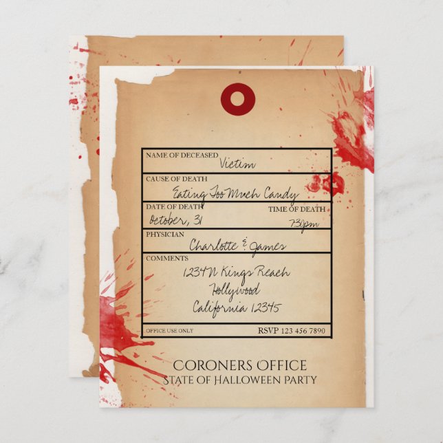 Lámina NOVEDAD PRESUPUESTARIA Halloween Oficina de Corona (Anverso / Reverso)