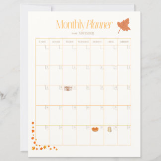 Lámina November Monthly Planner