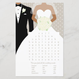 Lámina Novia Bridal Shower juego de búsqueda de palabras