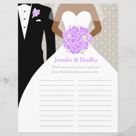 Lámina Novia Bridal Shower Word Juego de palabras vestido