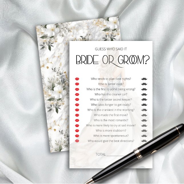 Lámina Novia en juego de ducha de novia con traje de Boda (Subido por el creador)