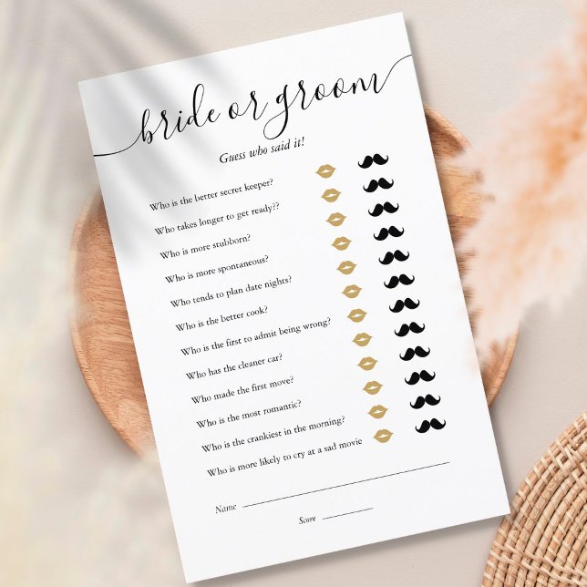 Lámina Novia Groom Adivina Quién juego de ducha de novia (Subido por el creador)