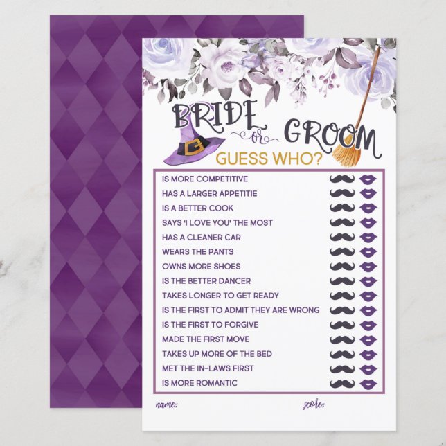 Lámina Novia o Groom - Esta bruja se está volviendo golpe (Anverso / Reverso)