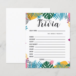 Lámina Novia Trivia Bridal Shower Game
