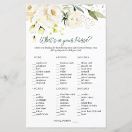 Lámina Novia verde de rosas blancas en tu bolso