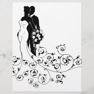 Lámina Novia y Boda de Groom vestido de novia Silhouette