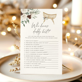 Lámina Noviembre Evergreen Quién conoce mejor a papá bebé