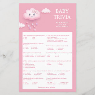 Lámina Nube sonriente blanca suave 9 juego de Baby Trivia