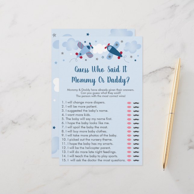 Lámina Nubes de estrellas de aviones adivinan quién dijo  (Anverso/Reverso In Situ)