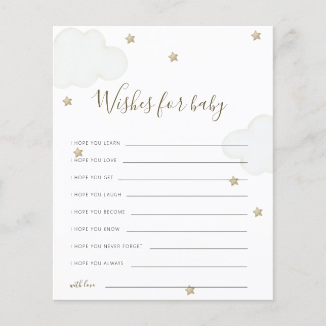 Lámina Nubes neutras de género y deseos estelares para el (Anverso)