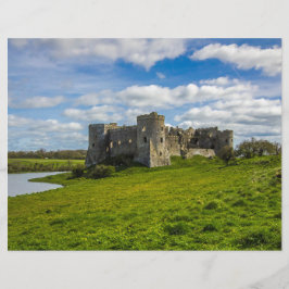 Lámina Nubes sobre papel de cuadernillo del castillo de C