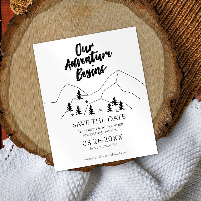 Lámina Nuestra aventura comienza la boda forestal para sa (Subido por el creador)