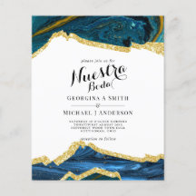 Nuestra Boda AGATE Gold Invitación de Boda Español