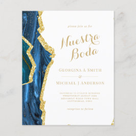 Lámina Nuestra Boda AGATE Gold Spanish Wedding INVITE