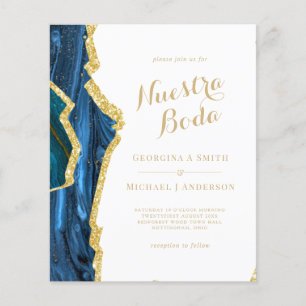 Lámina Nuestra Boda AGATE Gold Spanish Wedding INVITE