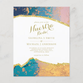 Lámina Nuestra Boda AGATE Gold Spanish Wedding INVITE