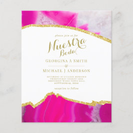 Lámina Nuestra Boda AGATE Gold Spanish Wedding INVITE