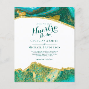 Lámina Nuestra Boda AGATE Gold Spanish Wedding INVITE