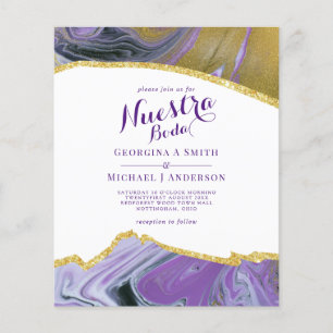 Lámina Nuestra Boda AGATE Gold Spanish Wedding INVITE