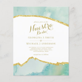 Lámina Nuestra Boda AGATE Gold Spanish Wedding INVITE