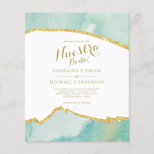 Lámina Nuestra Boda AGATE Gold Spanish Wedding INVITE