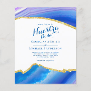 Lámina Nuestra Boda AGATE Gold Spanish Wedding INVITE