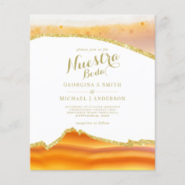 Lámina Nuestra Boda AGATE Gold Spanish Wedding INVITE