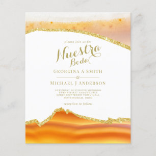 Lámina Nuestra Boda AGATE Gold Spanish Wedding INVITE