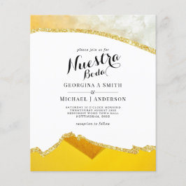 Lámina Nuestra Boda AGATE Gold Spanish Wedding INVITE