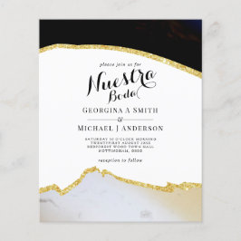 Lámina Nuestra Boda AGATE Gold Spanish Wedding INVITE
