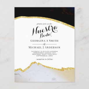Lámina Nuestra Boda AGATE Gold Spanish Wedding INVITE