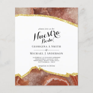 Lámina Nuestra Boda AGATE Gold Spanish Wedding INVITE