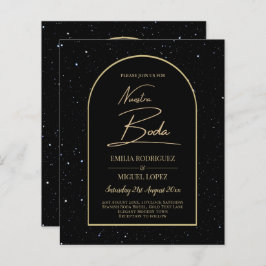 Lámina NUESTRA BODA BLACK GOLD Starry Night INVITE