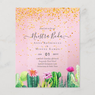Lámina Nuestra Boda CACTI Fiesta España Wedding INVITE