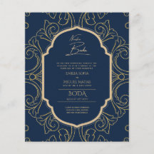 Nuestra Boda GOLD Frame España Wedding INVITE