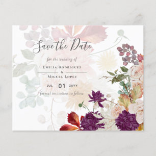 Lámina NUESTRA BODA Plum Fall Floral Boda español