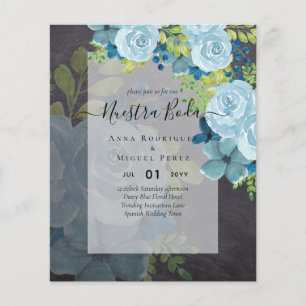 Lámina NUESTRA BODA PRESUPUESTO Dusty Blue Floral