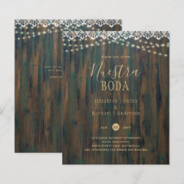 LÁMINA NUESTRA BODA PRESUPUESTO LUCES RÚSTICAS LACE INVIT
