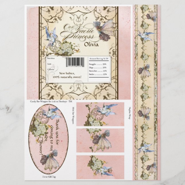 Lámina Nuestra princesa de moda, envolvimientos de carame (Anverso)