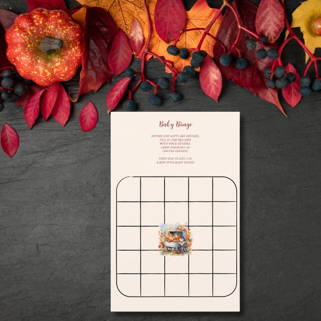 Lámina Nuestro pequeño juego de Bingo Baby Shower Fall (Subido por el creador)