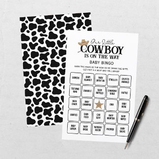 Lámina Nuestro Pequeño Vaquero Rodeo Occidental Bingo de