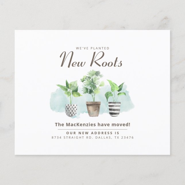 Lámina Nueva dirección que hemos movido la Invitación de  (Anverso)